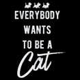 thumbnail image 2 of Junior's Aristocats Everybody Wants To Be a Cat Graphic Tee Black Small, 2 of 3