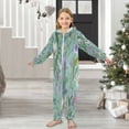 thumbnail image 6 of RMDQTR Ultra-Soft Crystal Velvet One-Piece Pajamas/Loungewear Lavender Blue Lilies, 6 of 8