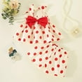 thumbnail image 2 of Mercatoo Toddler Baby Girl Summer Clothing Strap Camisole Crop Polka Dot Top with Bow + Shorts 2Pcs Casual Outfit Set, 2 of 9