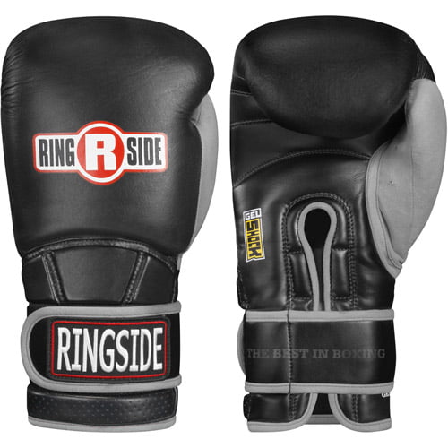 Ringside Gel Shock Safety Sparring Boxing Gloves 16 oz Black / Gray