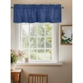 thumbnail image 2 of Valances for Windows Navy Blue Linen Rod Pocket Cafe Window Treatments Valance Curtains for Kitchen Bathroom Laundry Basement Windows 60"x18", 2 of 9