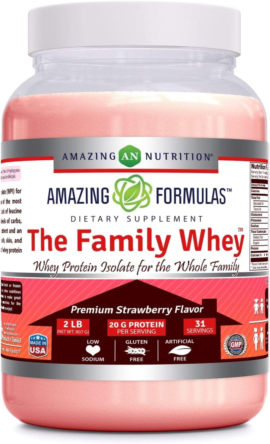 The Family Whey Whey Protein Isolate (Strawberry Flavor)