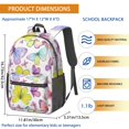 thumbnail image 3 of Butterfly and Watercolor Multicolor Pattern 17" School Backpacks for Teens,Waterproof Oxford Fabric,S-Shape Padded Straps for School,Travel,Hiking,Camping, 3 of 6