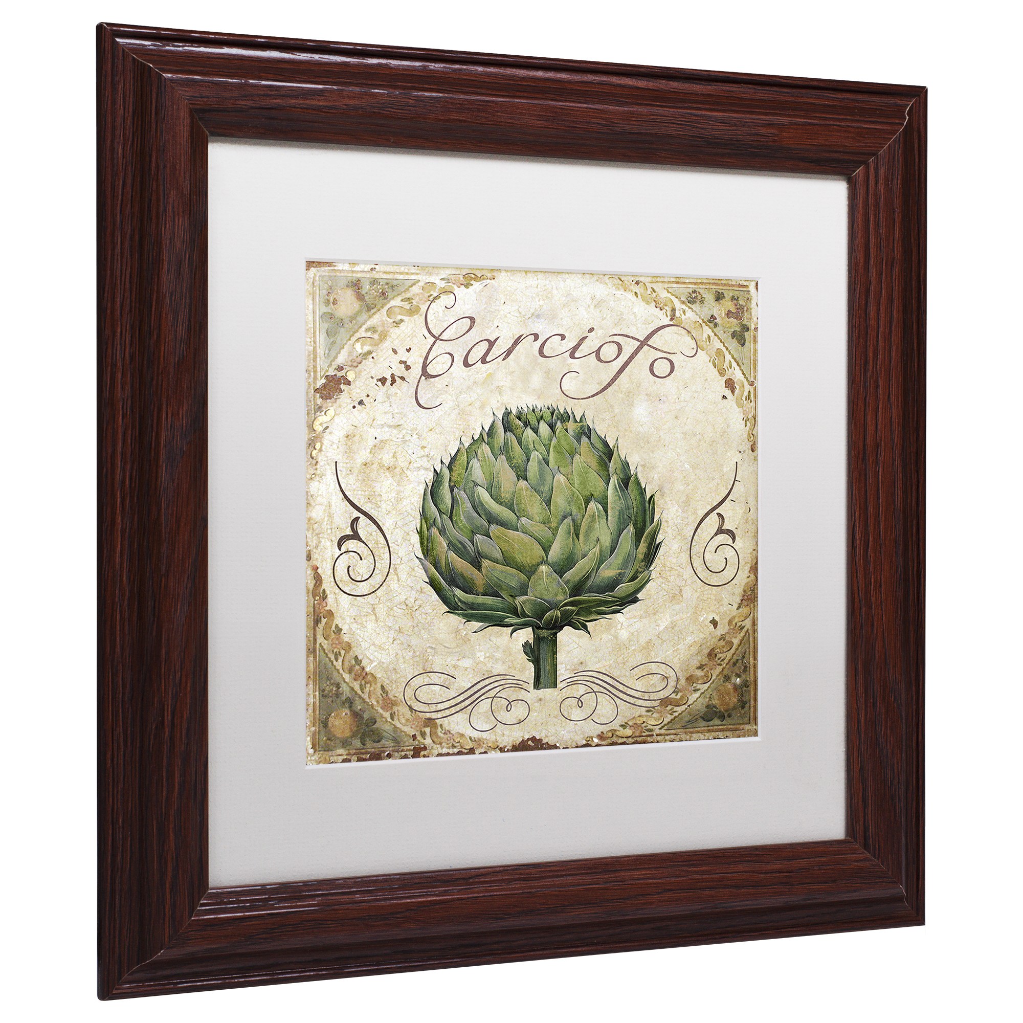 Trademark Fine Art "Mangia III" Canvas Art by Color Bakery White Matte, Wood Frame