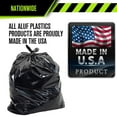 thumbnail image 6 of Aluf Plastics 33 Gal Black Heavy Duty Garbage Bags 1.5 Mil - 33"x 39" - Pack of 100 - For Contractor, Outdoor, Construction, & Storage, 6 of 8