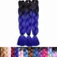 thumbnail image 3 of SEGO 3PCS/Lot Ombre Jumbo Braiding Hair Extensions Colored Hair Weave Synthetic Crochet Twist Box Braid Hair Black/Pink/Blue/Purple Fake Hair Extension for Women, 3 of 8