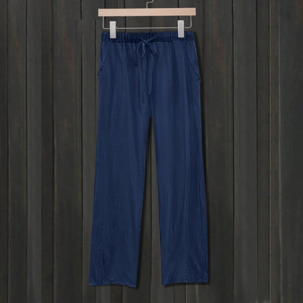 WILLBEST Pantalones Casuales Cómodos para Mujer, Pantalones de Entrenamiento Diarios con Cintura Elástica, Pantalones Largos Holgados y Sólidos con Bolsillos para Uso Diario. Grande