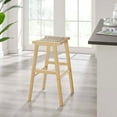 thumbnail image 2 of Bar Stool Chair Barstool, Set of 2, Natural, Wood, Pub Cafe Bistro Dining Kitchen Hospitality Restaurant, Modern Contemporary HB36087, 2 of 10