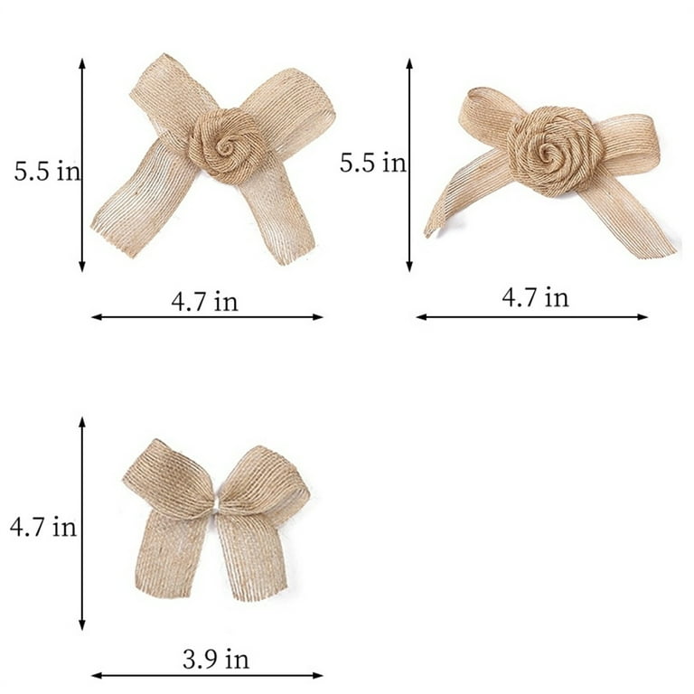 Christmas Tree Topper Wreath Bow Rustic Jute Bows Christmas Wreath Ornament Gift Bow Pre-Tied Burlap Bows for Wedding Holiday Birthday Party Decoration Christmas Tree Topper Wreath Bow Rustic Jute Bows Christmas Wreath Ornament Gift Bow Pre-Tied Burlap Bows for Wedding Holiday Birthday Party Decoration