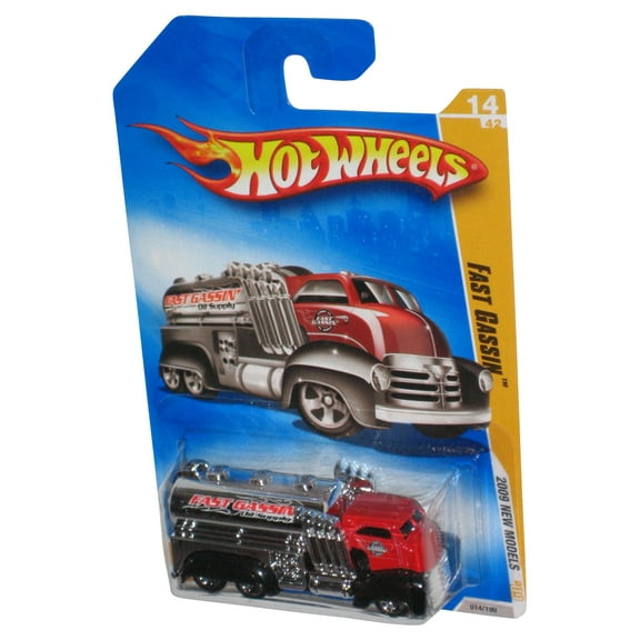 Hot Wheels 2009 New Models 14/42 Red & Silver Fast Gassin Toy Truck 014/190