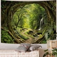thumbnail image 5 of Forest Path Sunlight Wall Tapestry, Enchanting Woodland Tapestries for Room Decoration, Nature Tapestry, 5 of 7