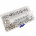 thumbnail image 4 of MasteelfCA 50 Paires de Raccords à Ressort avec Boutons-Pression et Outil d'Installation, Accessoires de Bricolage avec Boîte de Rangement (Argent, Diamètre 10mm), 4 of 7