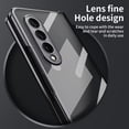 thumbnail image 4 of MonsDirect for 7.6 inch Samsung Galaxy Z Fold 3 5G 2021 Case, Clear Plating Frame Hard PC Back Shell With Screen Protector, Slim Anti-Drop Free Folding Hinge Protection for Galaxy Z Fold 3, Black, 4 of 7