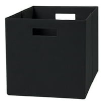 Better Homes & Gardens Collapsible Fabric Cube Storage Bin, Rich Black