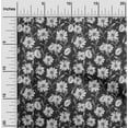 thumbnail image 2 of oneOone Georgette Viscose Dark Gray Fabric Floral Retro Sewing Craft Projects Fabric Prints By Yard 42 Inch Wide, 2 of 5
