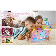 Kids Tablet 7 inch pink,Android 12 Children's learning machine,3GB RAM 64GB ROM,128GB Expansion,HD Display,Wifi, Children Tablet with Parent Control