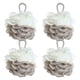 thumbnail image 1 of 4 bolas de baño grandes Suministros de exfoliación suave para el baño Bolas de baño de dos colores con costura de malla de espuma con flores de baño, 1 of 6