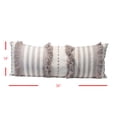 thumbnail image 4 of Foreside Home & Garden Gray Oversized 14x36 Decorative Cotton Lumbar Throw Pillow with Knotted Accent and Hand Tied Fringe, 1 Count (Pack of 1), 4 of 5