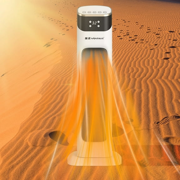 FYTPOV Space Heater, Digital Display Heaters for Indoor Use, Portable Heater with Remote Control, Overheat and Tip-Over Protection, Home Essentials, 2000W