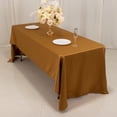 thumbnail image 5 of BalsaCircle 60" x 102" Gold Lamour Satin Rectangular Tablecloth Table Linen | 60x102" Washable Fabric Table Cloth Covers for Buffet Events Kitchen Dining Wedding Party Reception, 5 of 8