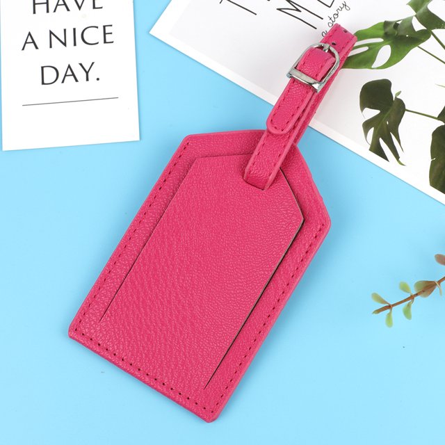 Luggage Tag Personalized Travel Suitcase Name Address ID Baggage Label Address Holder Portable Boarding Tags Travel Accessories Rose Red