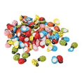 thumbnail image 3 of 100 pcs Wooden Ladybugs Stickers Colorful Cute Self-adhesive Ladybugs Stickers for DIY Crafts Scrapbook Party Decorations, 3 of 4
