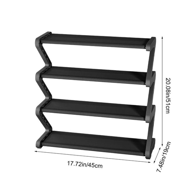 【soutaku】 Kbndieu Stainless Steel Shoe Rack Ingenious Z Type Shoe Rack Easy