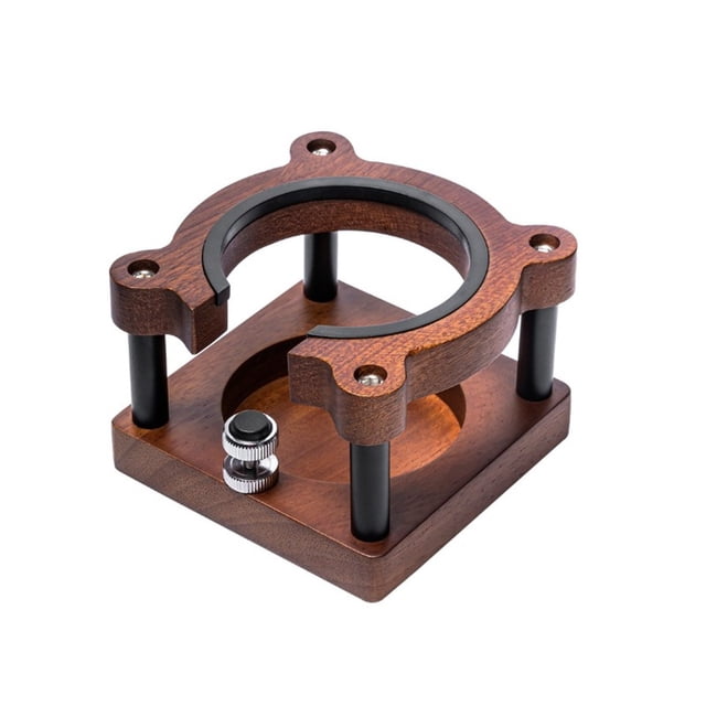 Station de Tassage en Bois Réglable pour Espresso Base de Tasseur de Café Support de Porte-Filtre
