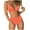 Orange, variant on Swimsuits for Women Two Piece Womens Fashion Women Sexy Solid And Printed Swimwear Bikini Split Swimsuit Set