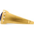 thumbnail image 4 of 14K Yellow Gold Created Sapphire And Diamond Mens Ringsize 10 (Width 2.1 To 11.3) - Jbsp, 4 of 5