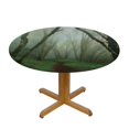 thumbnail image 3 of Orinice Trees Foggy Sky Round Table Cover Stain Resistant Washable Indoor Outdoor Tablecloth Kitchen Dining Wedding Parties 100% Polyester Fiber 46-50, 3 of 8