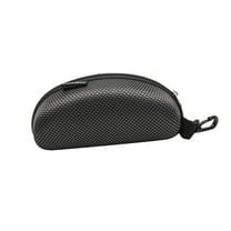 1 Pack Zipper Hard Sunglasses Case With Plastic Hanging Hook Large Size Fits Most Big Glasses And Sunglassese, Portable Travel Eyeglasses Cases, Black