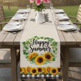 thumbnail image 4 of Summer Sunflowers Table Runner 90 Inches, Country Botanical Blossom Flowers Bed Runner Dresser Scarves Tabletop for Indoor Outdoor Parties/Ceremony/Banquet, 13" x 90", 4 of 9