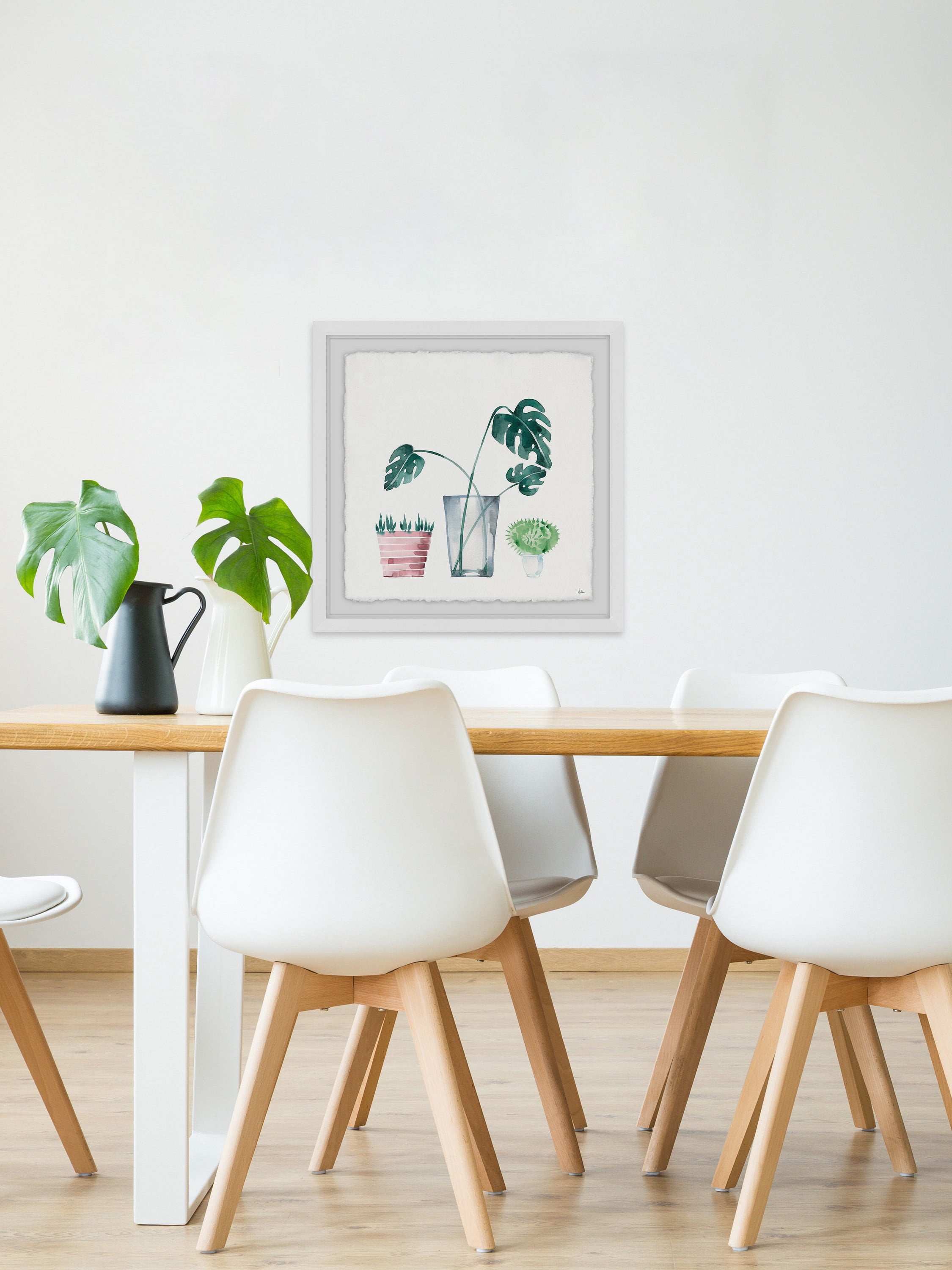 Leafy Decor Framed Painting Print