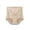 Beige, variant on Women's High Waist Briefs Hook-and-Eye Front Closure Breathable Lace Trim Everyday Underwear