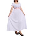 thumbnail image 4 of GRACEART 1791's lady Women Vintage Regency High Ball Victorian Dresses for Satin Sash Ruffle Empire Waist Dress Gown, 4 of 8