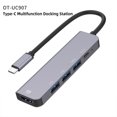 thumbnail image 4 of Adaptador multifunción USB C - 5 en 1 USB C con USB-C a HDMI (4K30HZ), USB3.0 * 1, USB2.0 * 2, PD para Apple Mac Book / Huawei Mate Book / Xiaomi Notebook y más OKEPOO UC907 TYPE-C, 4 of 6