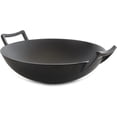 thumbnail image 3 of Megachef 14 Inch Pre-Seasoned Cast Iron Wok with Lid, 3 of 6