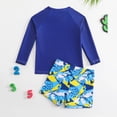 thumbnail image 5 of lnmuld Toddler Boys 2-Piece Sun Swim Set, Long Sleeve Rash Guard & Swim Shorts, Cartoon Print Size:5-6 Years, 5 of 8