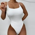 thumbnail image 2 of QLEICOM Womens Swimsuits Tummy Control Plus Size Swimsuit Coverup One-Piece Letter Bikini Push-Up Pad Swimwear Bandage Swimsuit Beachwear White S, 2 of 6