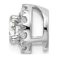 thumbnail image 2 of 14K White Gold Charm Pendant Lab Grown Diamond Si1 Si2, G H I, Round Halo, 2 of 3