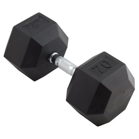 Body Sport Rubber Encased Hex Dumbbell Weight – Dumbbells for Exercises – Strength Training Equipment – Home Gym