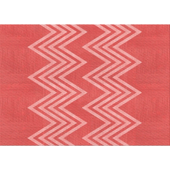 Ahgly Company Indoor Rectangle Patterned Ferrari Red Area Rugs, 8' x 12'