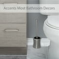 thumbnail image 3 of Bath Bliss Hour Glass Shaped Stainless Steel Toilet Brush and Holder, 3 of 9