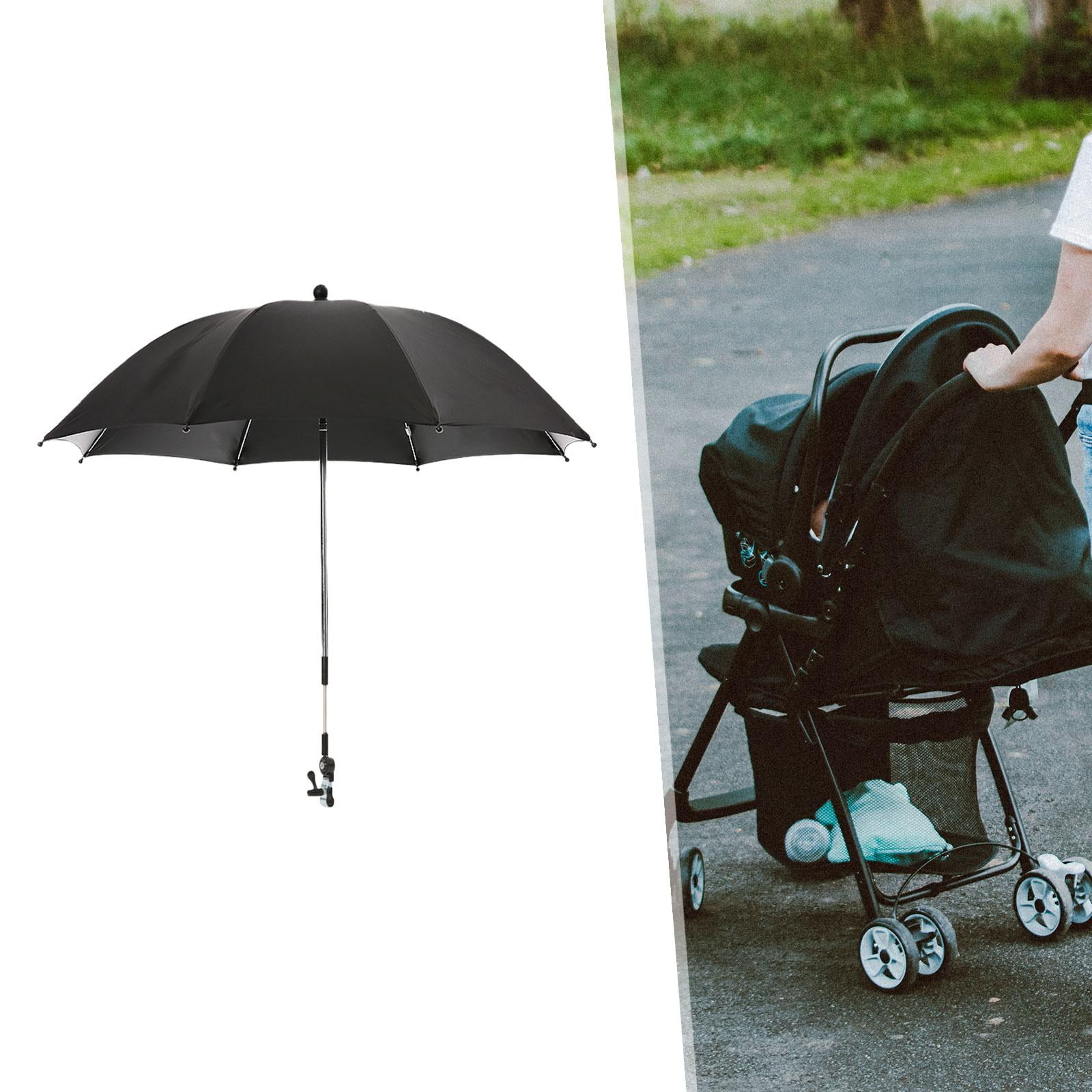 harayaa Baby Pram Umbrella with Clamp Baby Stroller Parasol Universal Summer 360 Degree black