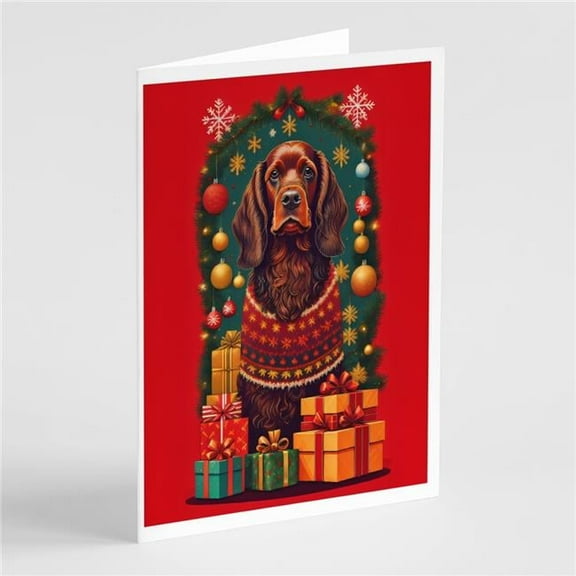 Field Spaniel Holiday Christmas Greeting Cards Pack of 8 7 in x 5 in
