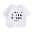thumbnail image 1 of WEAIXIMIUNG T-Shirt de Pâques pour Filles, Mignon, Imprimé, Col Rond, Manches Courtes, Été, Décontracté, Ample, 10-12 Ans, 1 of 4