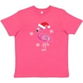 thumbnail image 3 of Inktastic Christmas Holiday Cute Flamingo Youth T-Shirt, 3 of 5