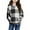 Black, variant on Girls Plaid Hoodies Sweatshirt Long Sleeve Hooded Pullover Fall Winter Fuzzy Fleece Sweatshirt Tops with Pocket