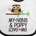 thumbnail image 4 of Inktastic Nana and Poppy Love Me Girls Baby Bib, 4 of 4
